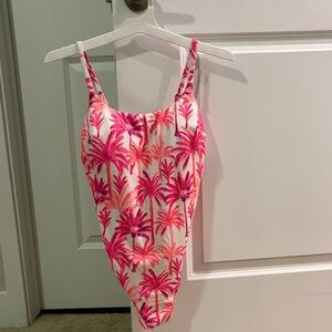 NWT Shade & Shore Palm Tree One-Piece Swimsuit